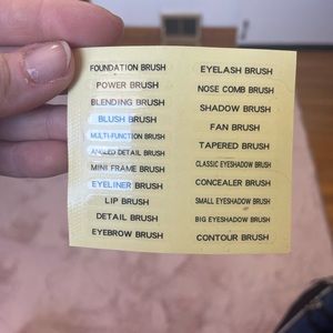 Makeup Brush Labels - 2 Pack clear